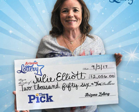Arizona Lottery Winner Julie Elliott