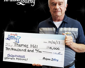 Arizona Lottery Winner Thomas Hill