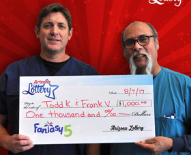 Arizona Lottery Winner Todd K & Frank V