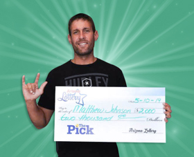 Arizona Lottery Winner Matthew Johnson