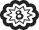 Symbol of the number 8 with a burst around it