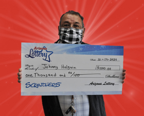 Arizona Lottery Winner Johnny Holguin