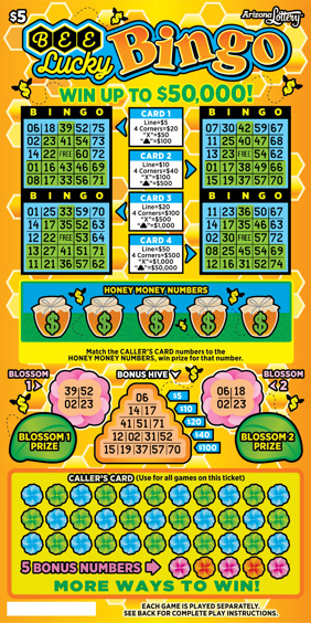 #1341 Bee Lucky Bingo Logo