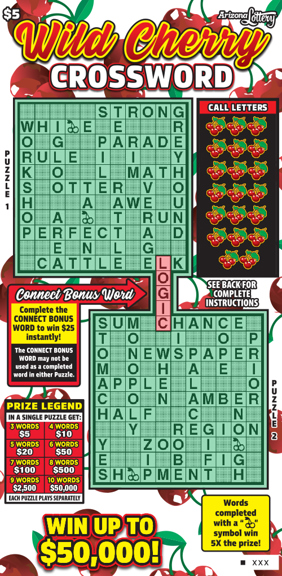 #1340 Wild Cherry Crossword Logo