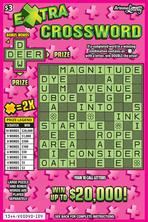 Extra Crossword 1344 Arizona Lottery