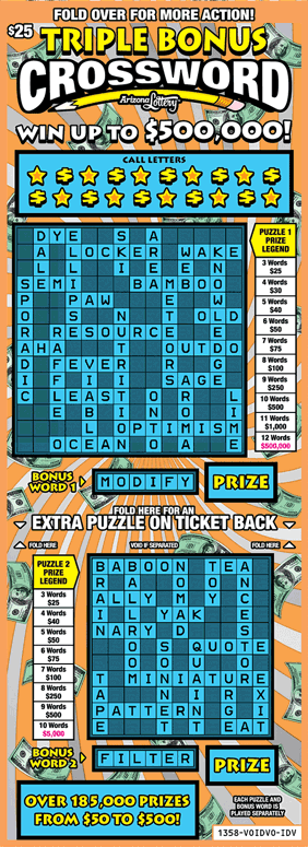 #1358 Triple Bonus Crossword Logo