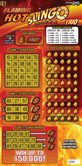 #1373 Flaming Hot Slingo Trio Logo