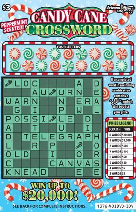 #1376 Candy Cane Crossword Logo