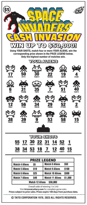 #149 SPACE INVADERS™ Cash Invasion Logo