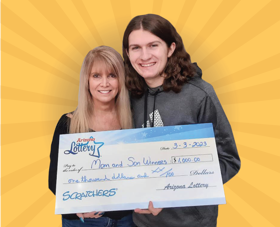 Arizona Lottery Winner Mom and Son Winners