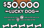$50,000 Lucky Dog Logo