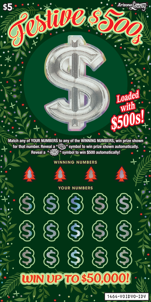 #1464 Festive $500s Logo