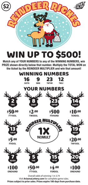 #159 Reindeer Riches Logo