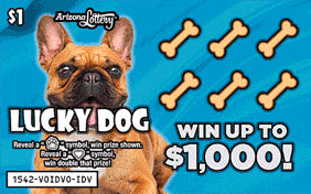 LUCKY DOG scratcher from Arizona Lottery