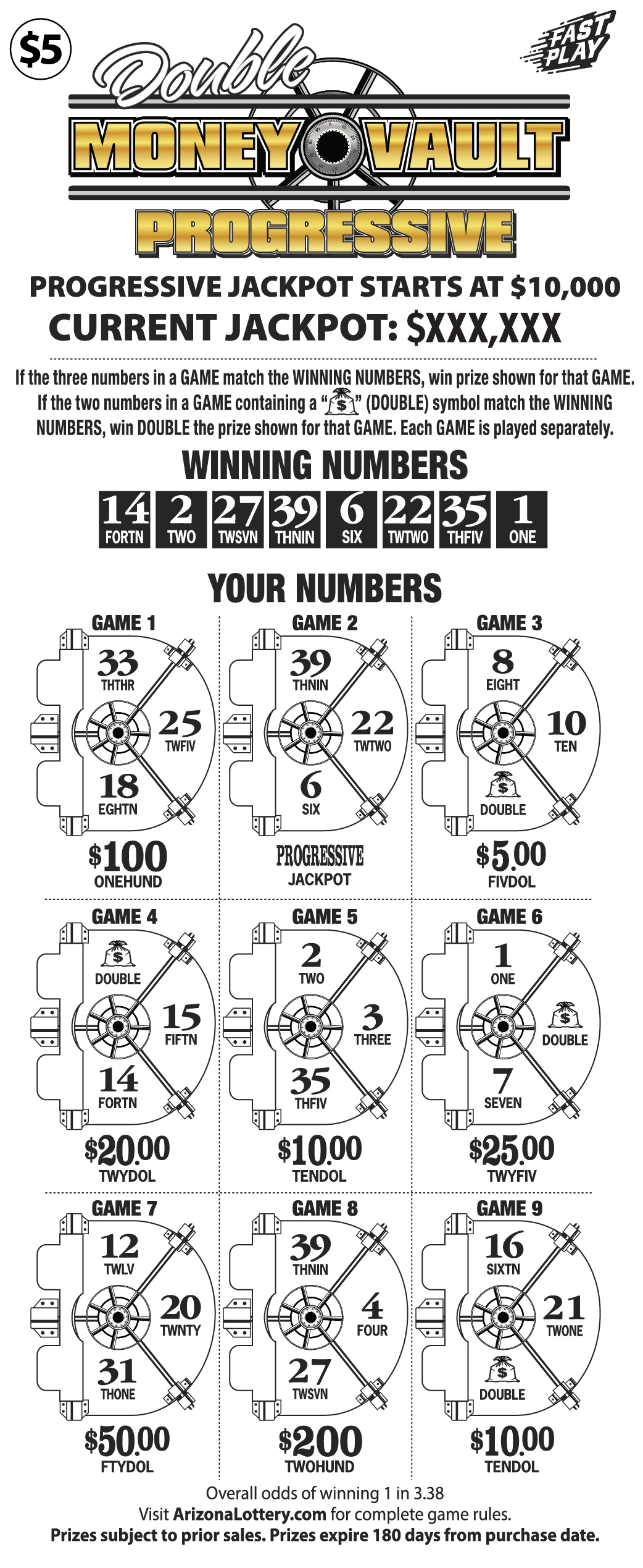 #183 Double Money Vault Progressive Logo