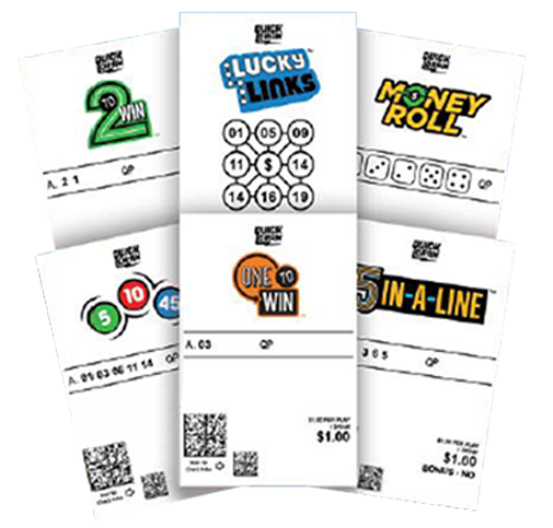 Fan of six Quick Draw Tickets
